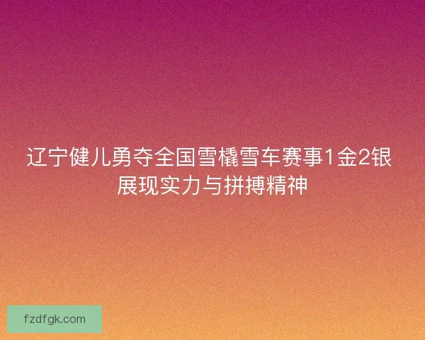 辽宁健儿勇夺全国雪橇雪车赛事1金2银 展现实力与拼搏精神